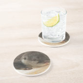 Slaapdronken Otter Zandsteen Onderzetter (Zijkant)