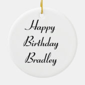 Slaapduif Aangepaste verjaardag Keramisch Ornament (Achterkant)