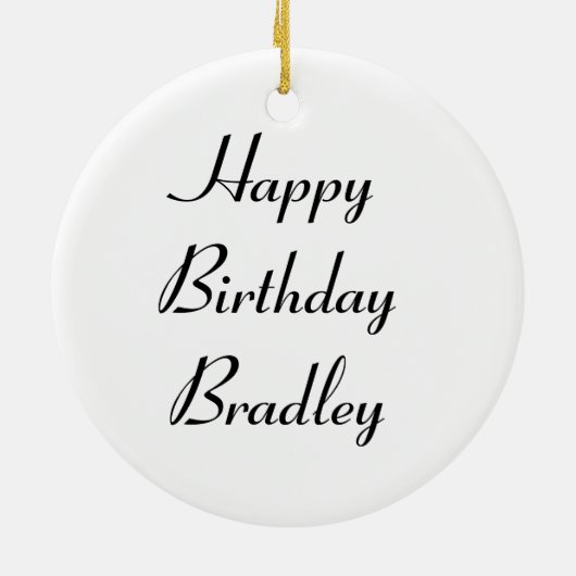 Slaapduif Aangepaste verjaardag Keramisch Ornament (Achterkant)