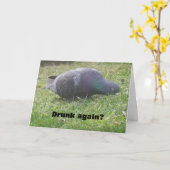 Slaapduif Funny Custom Verjaardag Kaart (Gele Bloem)