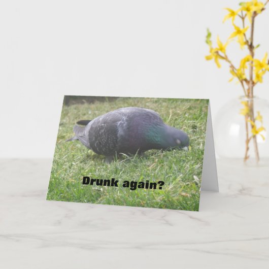 Slaapduif Funny Custom Verjaardag Kaart (Gele Bloem)