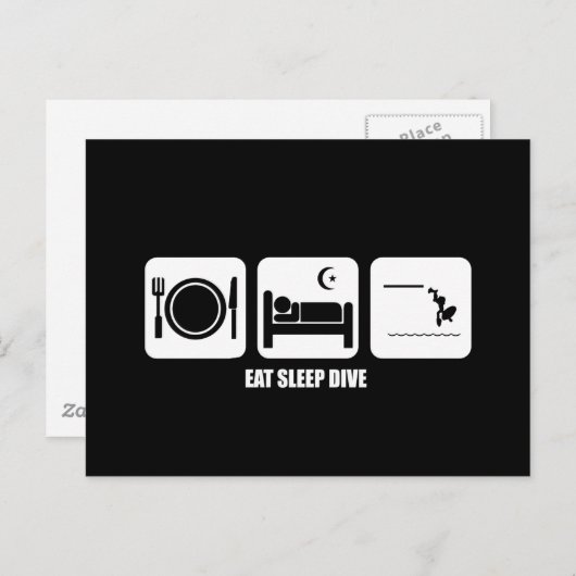 slaapduiker eten briefkaart (Voorkant / Achterkant)