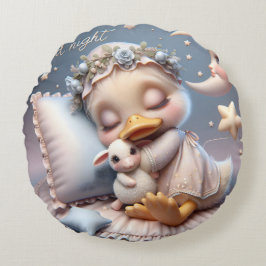 Slaapeend met een schaap, Collectie van Natasha Rond Kussen