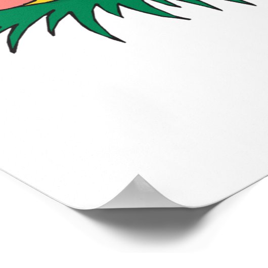 slaapeend met vlinder poster (Hoek)