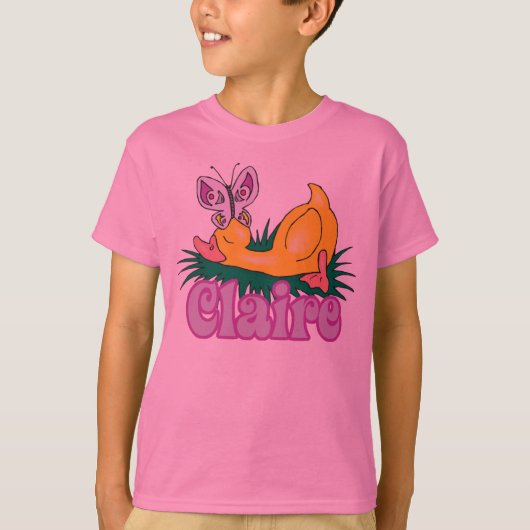 slaapeend met vlinder t-shirt (Voorkant)