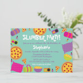 Slaapelijke uitnodiging voor verjaardagsfeestdag v (Staand voorkant)