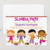 Slaapelijke uitnodiging voor verjaardagsfeestje me (Voorkant / Achterkant)