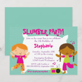 Slaapelijke uitnodiging voor verjaardagsfeestje me (Voorkant / Achterkant)