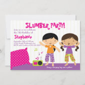 Slaapelijke uitnodiging voor verjaardagsfeestje me (Voorkant)