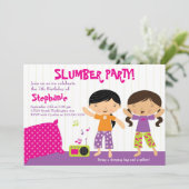 Slaapelijke uitnodiging voor verjaardagsfeestje me (Staand voorkant)