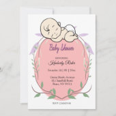 Slaapend Baby Baby shower Kaart (Voorkant)