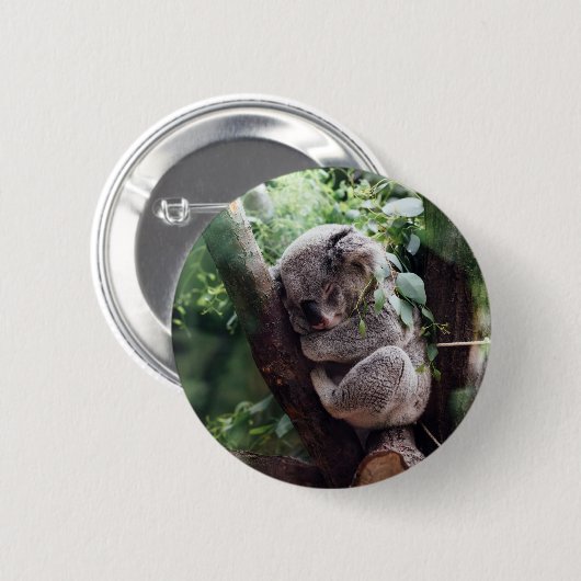 Slaapend Baby Koala Ronde Button 5,7 Cm (Voorkant /achterkant)