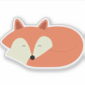 Slaapend Baby Red Fox Sticker (Voorkant)