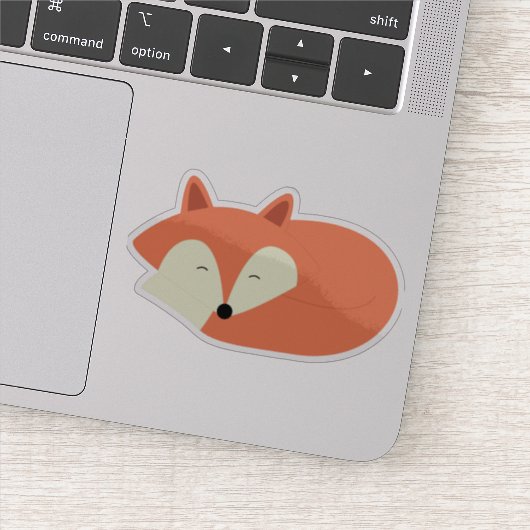 Slaapend Baby Red Fox Sticker (Detail)