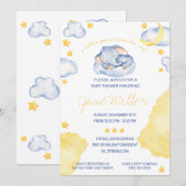 Slaapend Baby shower Kaart (Voorkant / Achterkant)