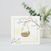 Slaapend Baby - Uitnodiging Baby shower (Staand voorkant)