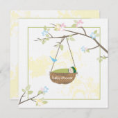 Slaapend Baby - Uitnodiging Baby shower (Voorkant / Achterkant)