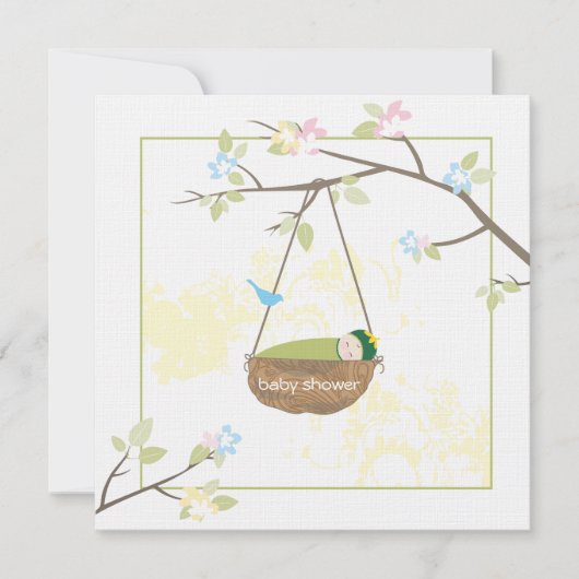 Slaapend Baby - Uitnodiging Baby shower (Voorkant)