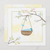 Slaapend Baby - Uitnodiging Baby shower (Voorkant / Achterkant)