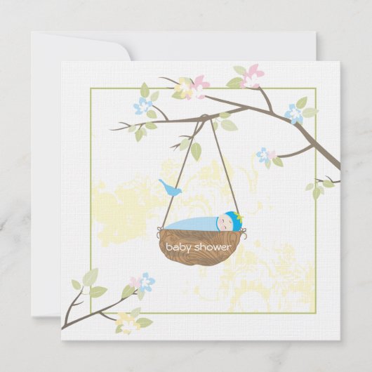 Slaapend Baby - Uitnodiging Baby shower (Voorkant)