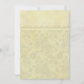  Slaapend Baby Zachte Pastel Gele kant Kaart (Achterkant)