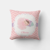 Slaapend Ballerina Baby Girl Room Decline Pillow Kussen (Voorkant)
