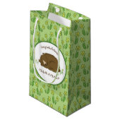 Slaapend Beer Baby shower Woodland Klein Cadeauzakje (Voorkant Gekanteld)