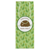 Slaapend Beer Baby shower Woodland Wijn Cadeautas (Achterkant)