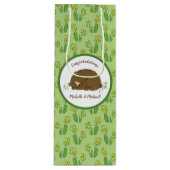 Slaapend Beer Baby shower Woodland Wijn Cadeautas (Voorkant)