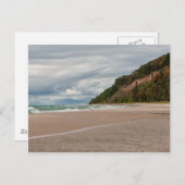 Slaapend beer duinen strand briefkaart (Voorkant / Achterkant)