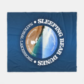Slaapend Beer Dunes Fleece Deken (Voorkant (Horizontaal))