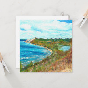 Slaapend Beer Dunes Lakeshore Michigan Beach Kaart