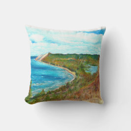 Slaapend Beer Dunes Lakeshore Michigan Beach Throw Kussen