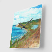 Slaapend Beer Dunes Lakeshore Michigan Beach Vierkante Klok (Hoek)