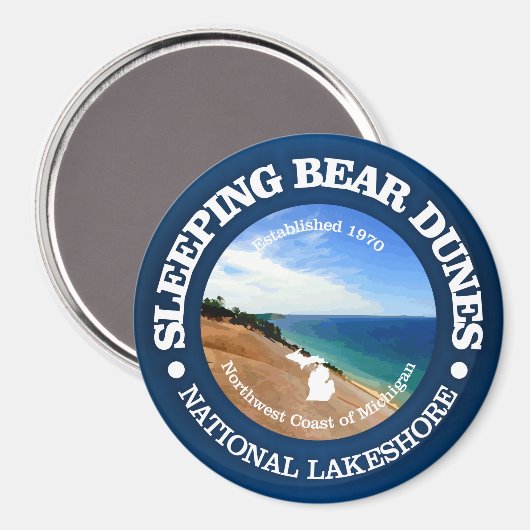 Slaapend Beer Dunes Magneet (Voorkant / Achterkant)