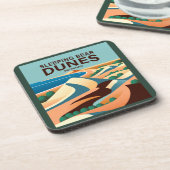 Slaapend Beer Dunes Michigan Bier Onderzetter (Linkerzijde)