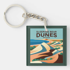 Slaapend Beer Dunes Michigan Sleutelhanger