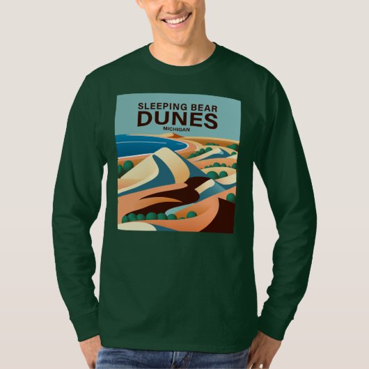 Slaapend Beer Dunes Michigan T-shirt (Voorkant)