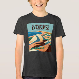Slaapend Beer Dunes Michigan Tri-Blend Shirt