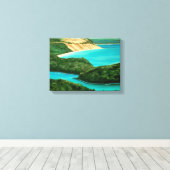 Slaapend Beer Dunes - Michigan Wrapped Canvas Afdruk (Insitu (Houten vloer))