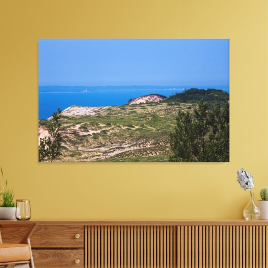 Slaapend Beer Dunes National Lakeshore MI Canvas Afdruk (Insitu (Woonkamer))