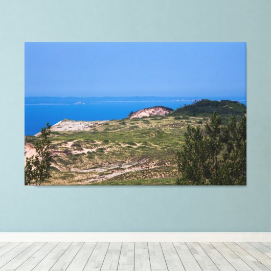 Slaapend Beer Dunes National Lakeshore MI Canvas Afdruk (Insitu (Houten vloer))