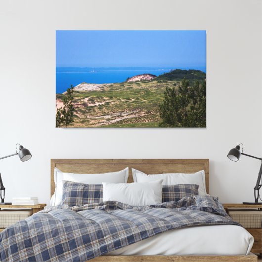 Slaapend Beer Dunes National Lakeshore MI Canvas Afdruk (Insitu (Slaapkamer))