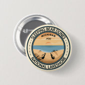 Slaapend Beer Dunes National Lakeshore Michigan Ronde Button 5,7 Cm (Voorkant /achterkant)