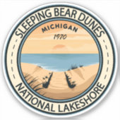 Slaapend Beer Dunes National Lakeshore Michigan Sticker (Voorkant)
