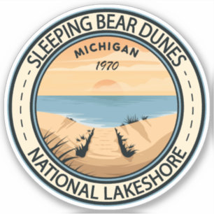 Slaapend Beer Dunes National Lakeshore Michigan Sticker