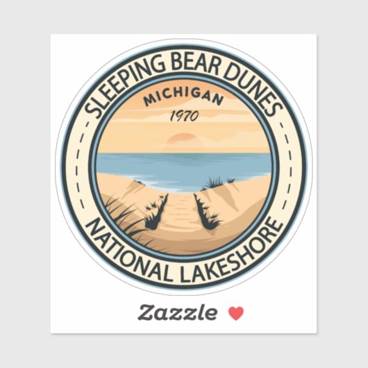 Slaapend Beer Dunes National Lakeshore Michigan Sticker (Vel)