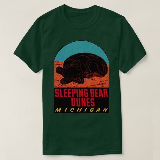 Slaapend Beer Dunes National Lakeshore Tra T-shirt (Design voorkant)