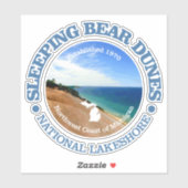 Slaapend Beer Dunes NL Sticker (Vel)