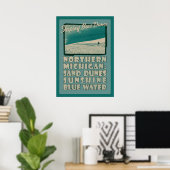 Slaapend Beer Dunes Northern Michigan Poster (Thuiskantoor)